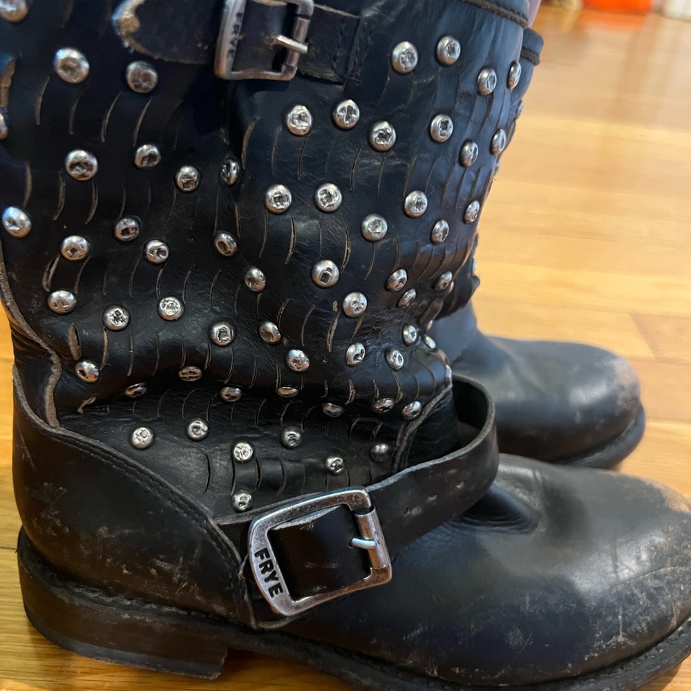 Frye Jenna Cut Stud Boot in Black  US 5.5